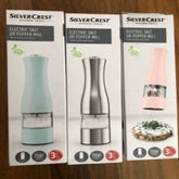 SILVER CREST, Electric/Manual Salt/ Pepper Mill Stylish S.Steel Housing, Vinegar